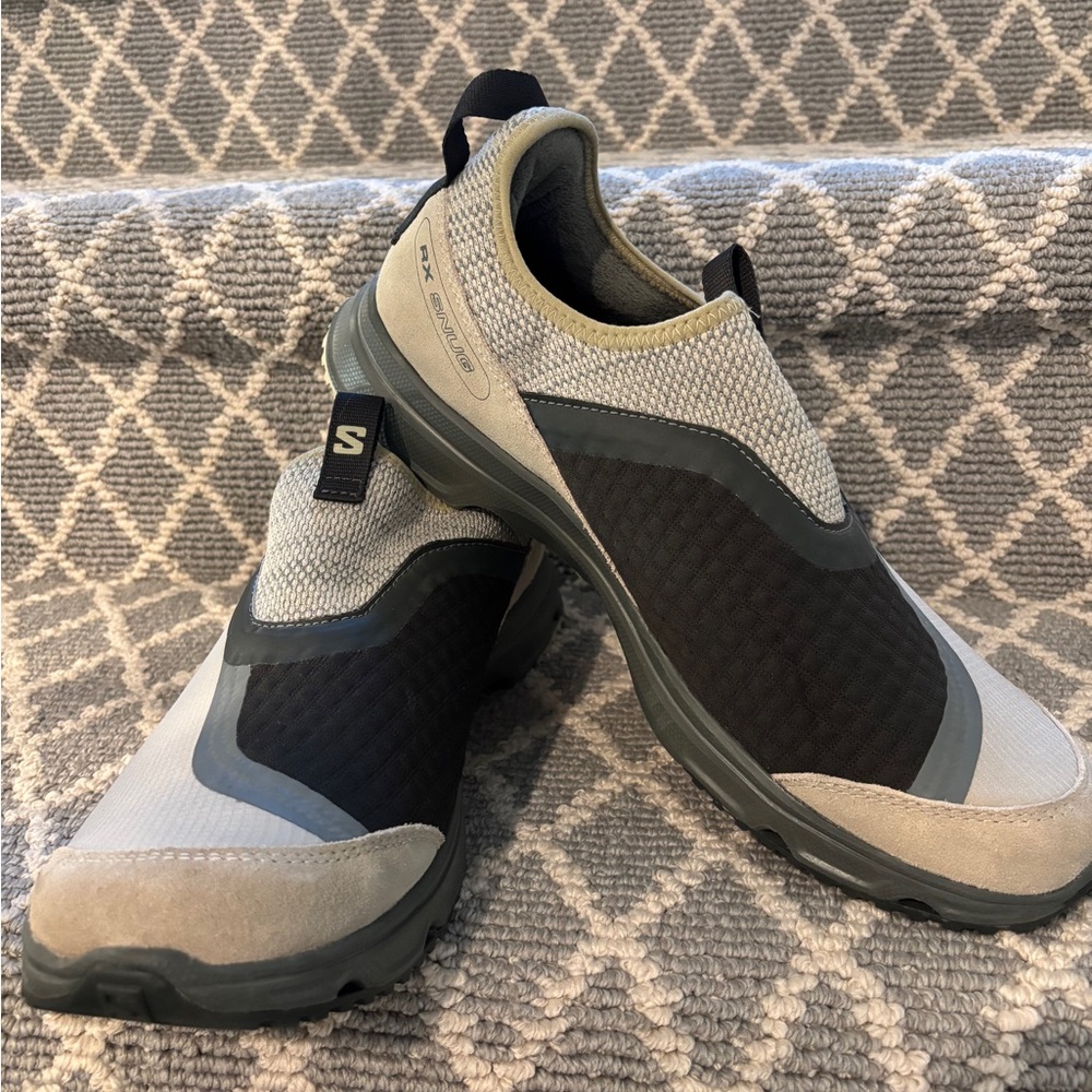 Salomon Men's Black and Gray Slip-On Sneakers